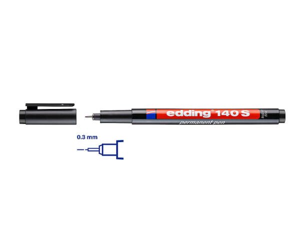 Edding 140S Permanent Asetat Kalemi Siyah
