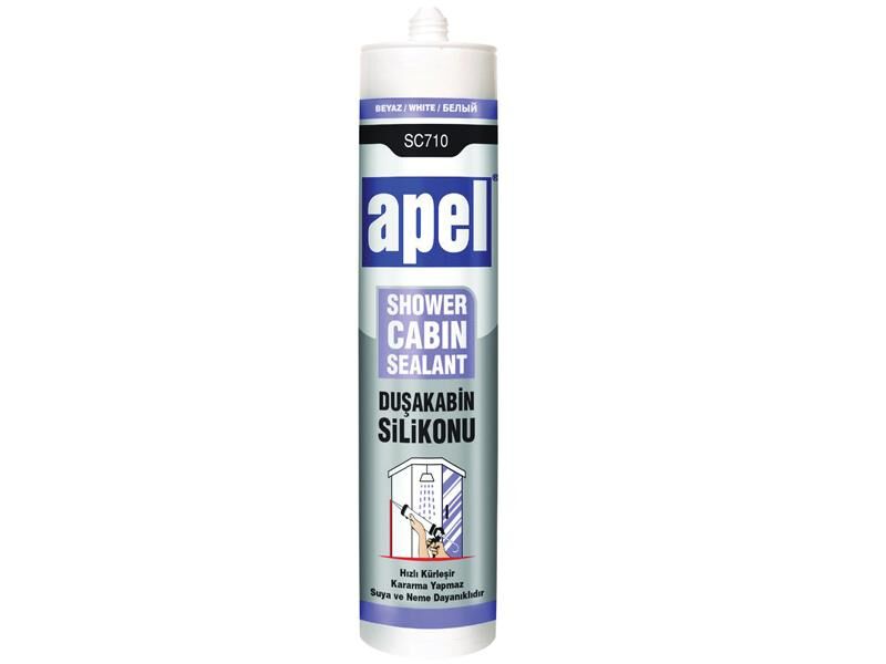 APEL Duşakabin Silikonu Beyaz SC710 280 ml