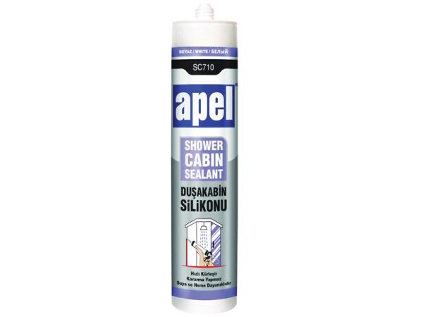 APEL Duşakabin Silikonu Beyaz SC710 280 ml