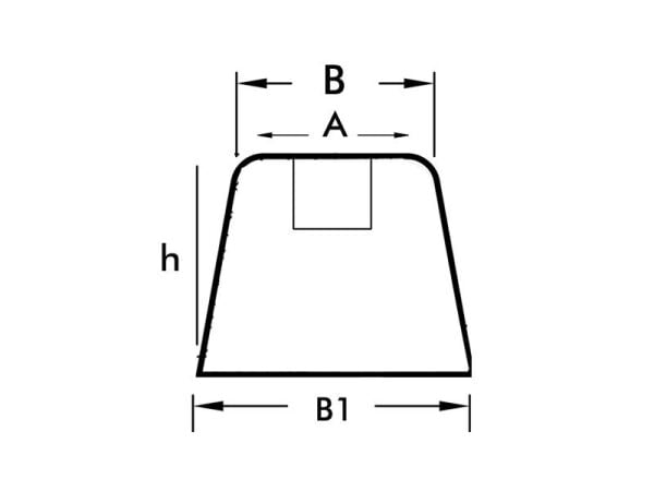 Kauçuk Dayama Takoz Lastiği 22x26 mm