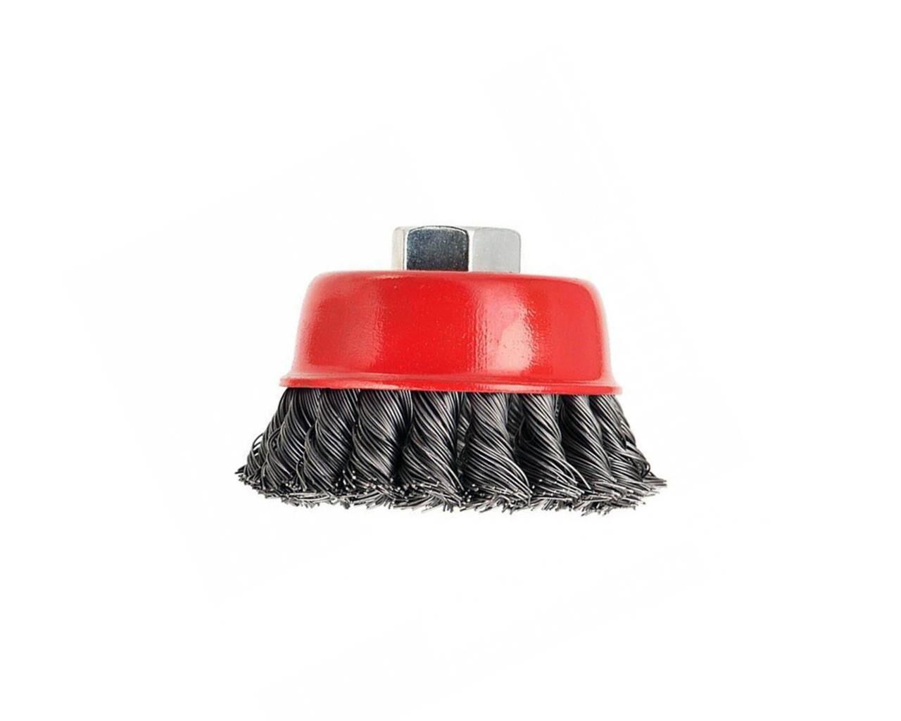 Burgulu Çanak Tel Fırça 65 mm Somunlu MES570