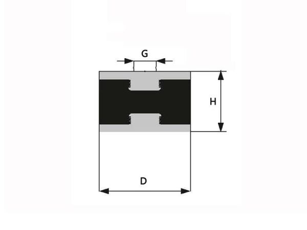 C Tip Lastik Takoz Pullu 70x50