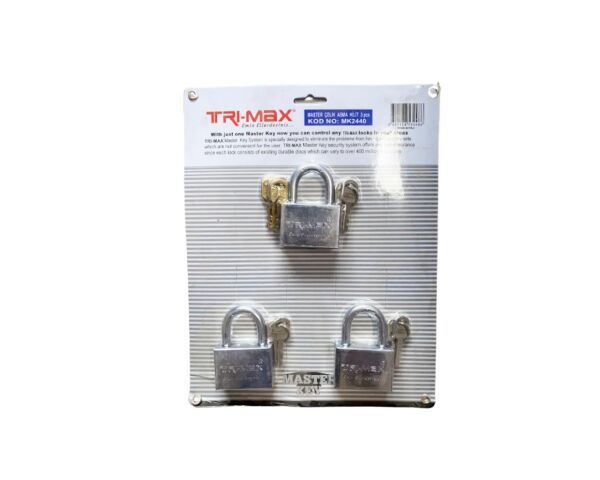 Trimax Master Çelik Asma Kilit 55 mm 3'lü Set MK2440
