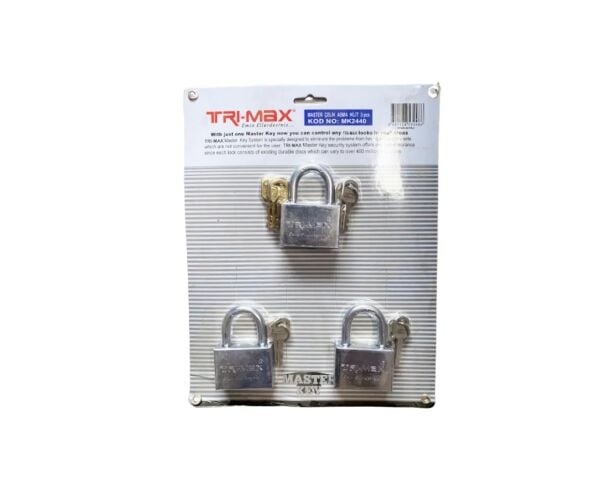 Trimax Master Çelik Asma Kilit 55 mm 3'lü Set MK2440