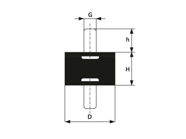 A Tip Lastik Takoz 40x30 Pulsuz