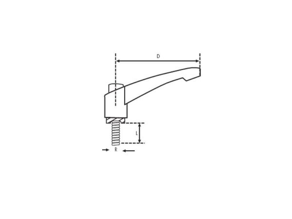 Plastik Sustalı Kol Cıvatalı M8x40