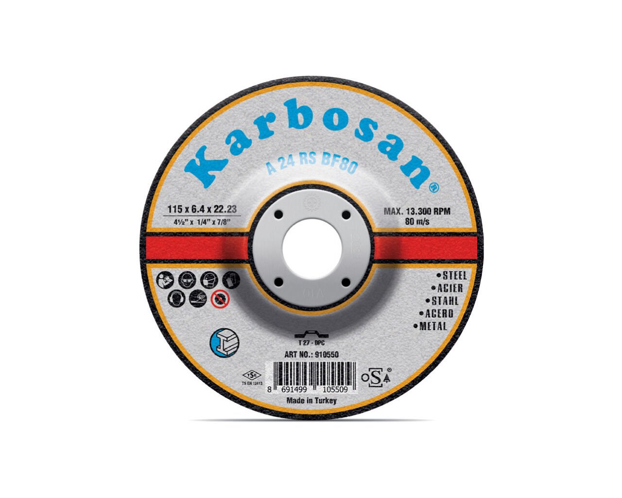 KARBOSAN 180x8x22 Metal Taşlama Taşı NK