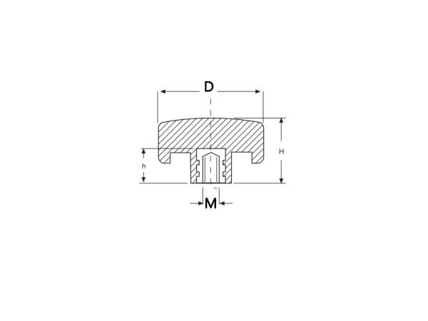 Kelebek Sap Dişi 20x16 mm M6x11