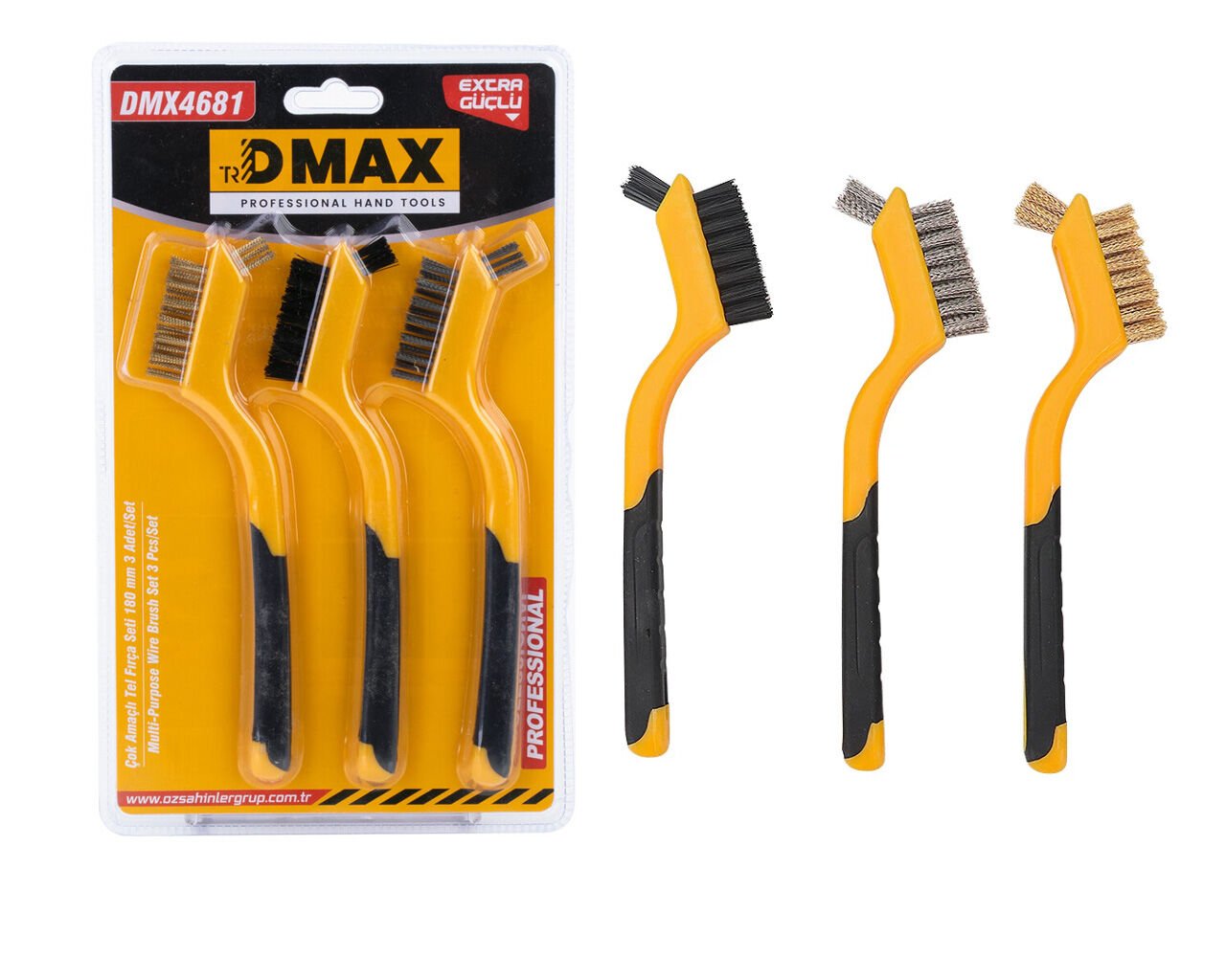 Çok Amaçlı Tel Fırça Seti 3 Parça DMX4681