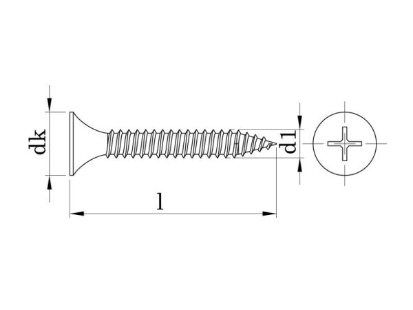 3.5x35 mm Sivri Uçlu Alçıpan Vidası