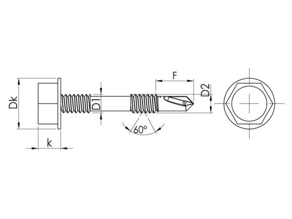 5.5x75 mm Poliüretan Panel Vidası 6 mm Deler