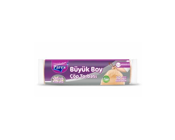 PAREX Eko Büzgülü Vanilya Kokulu Çöp Torbası Büyük Boy 65x70 cm
