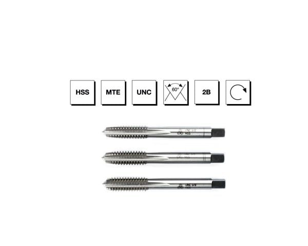 HSS MTE Normu USA Normal Vidalı 3'lü Takım Kılavuzu - UNC 1/2''x13 mm
