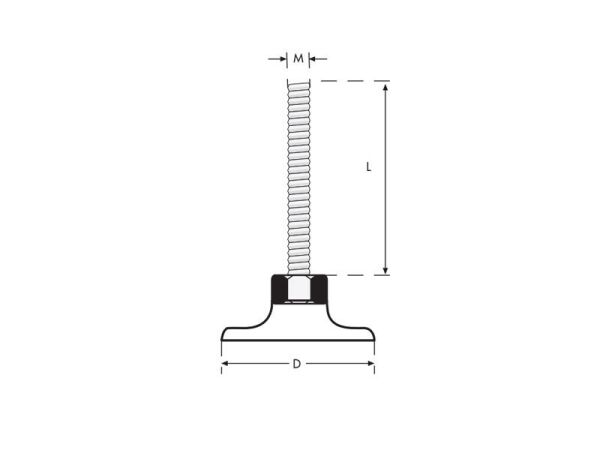 Rotil Ayak Alt 35 mm M10x35