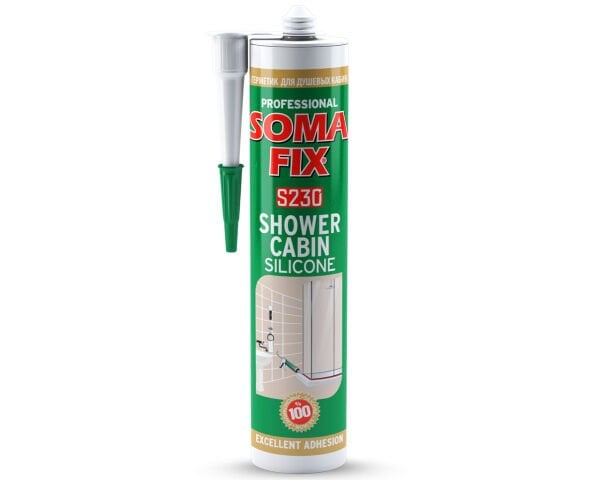 SOMAFİX S230 Duşakabin Silikonu Şeffaf 280ml 320gr