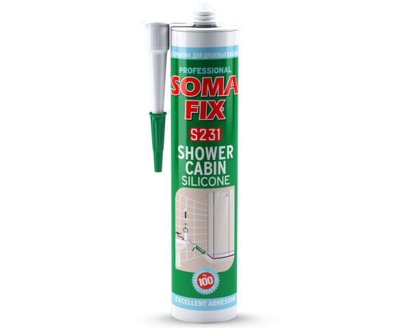 SOMAFİX S231 Duşakabin Silikonu Beyaz 280ml 320gr5000