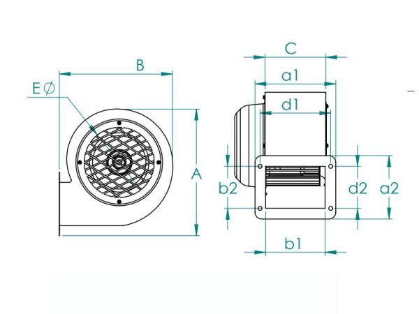 Metal Gövdeli Radyal Fan BTMS-140-160
