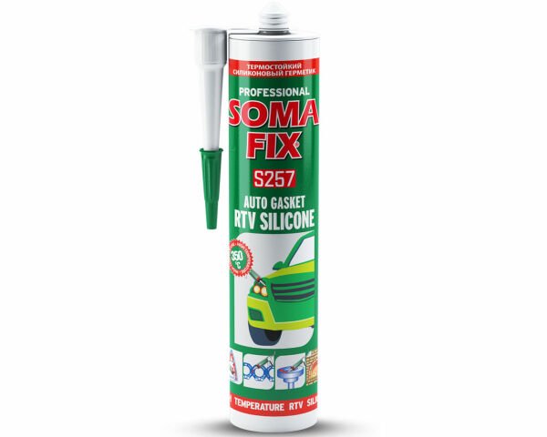 SOMAFİX S257 RTV Isı Silikonu Kırmızı 280ml 320gr