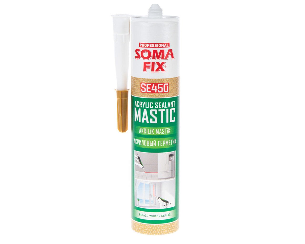 SOMAFİX SE450 Akrilik Mastik Beyaz 450gr