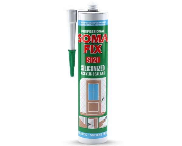 SOMAFİX S122 Akrilik Silikon ve Mastik Siyah 310ml 500gr