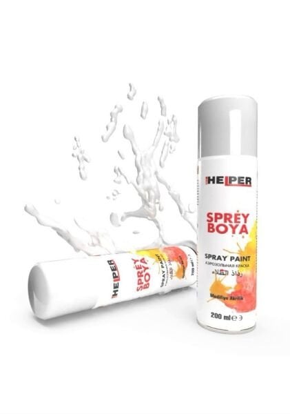 HELPER Akrilik Sprey Boya RAL 9010 Parlak Beyaz 200 ml