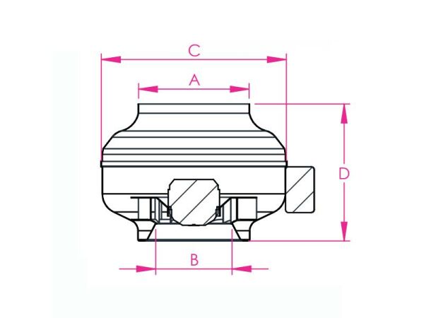 Yuvarlak Kanal Tip Radyal Fan LKT-100
