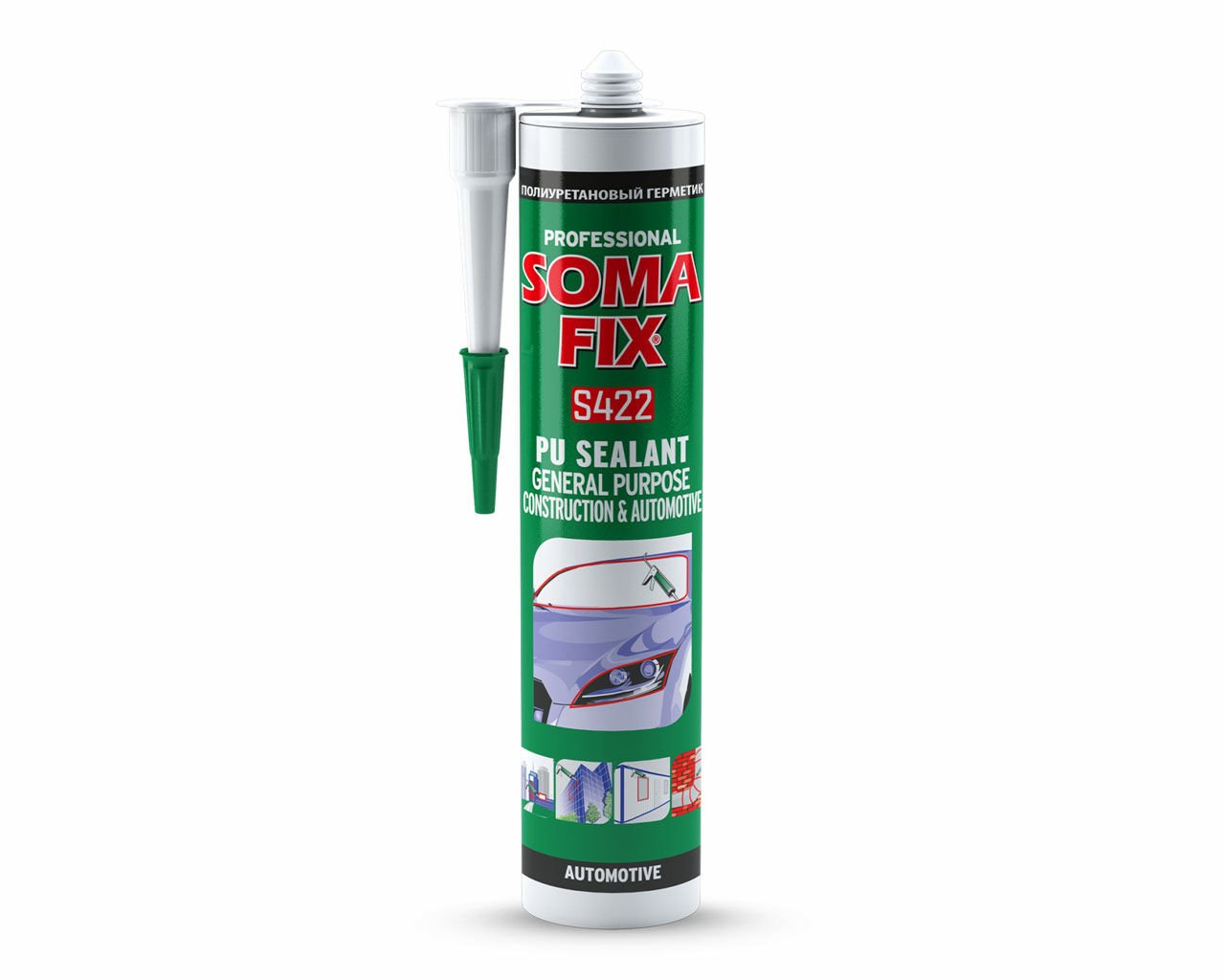 SOMAFİX S422 Poliüretan Mastik Kartuş Siyah 280ml 365gr