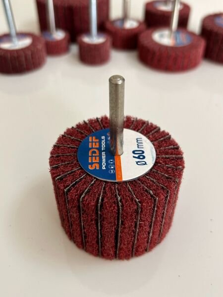 30X20mm, 1 3/16'x3/4' inches abrasive non woven combi mop wheel with 1/4 shank 10 pcs pack