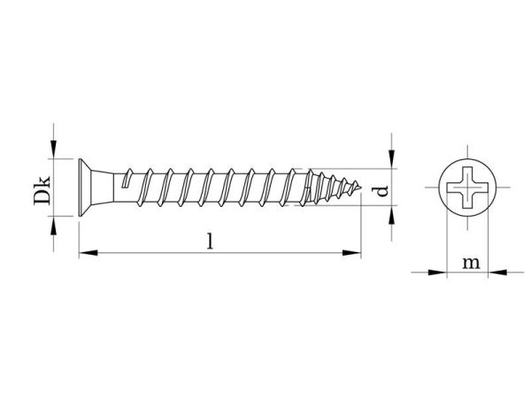 3.5x50 mm Sunta Vidası DIN 7505