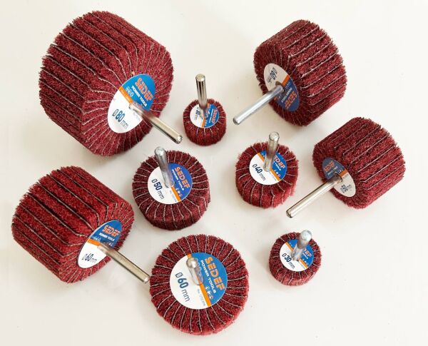 50X20mm, 2'x3/4'inches abrasive non woven combi mop wheel with 1/4 shank 10 pcs pack