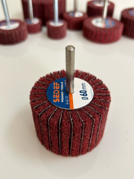 60X30mm, 2 3/8'x1 3/16inches abrasive non woven combi mop wheelI with 1/4 shank 10 pcs pack