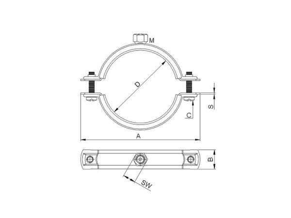 Somunlu Kelepçe Trifonsuz 1 1/4''