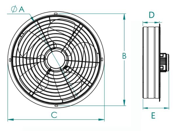 Trifaze Aksiyel Sanayi Aspiratör PST-250