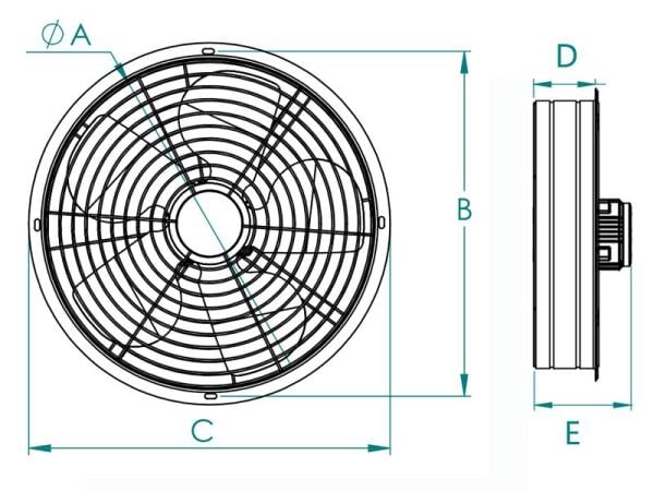 Trifaze Aksiyel Sanayi Aspiratör PST-350