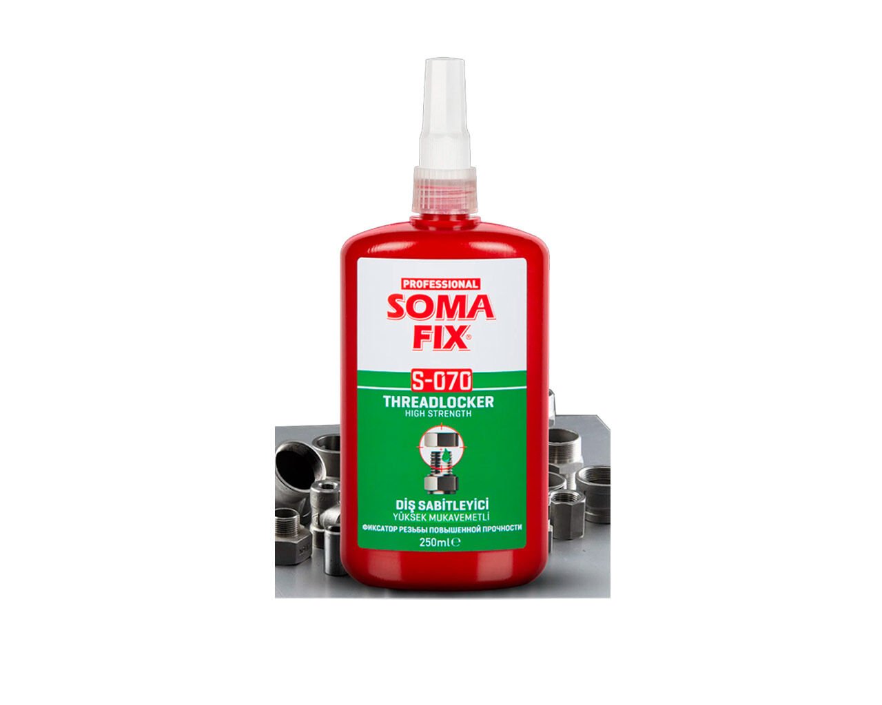 SOMAFİX S070 Yeşil Diş Sabitleyici Orta Mukavemet 250gr