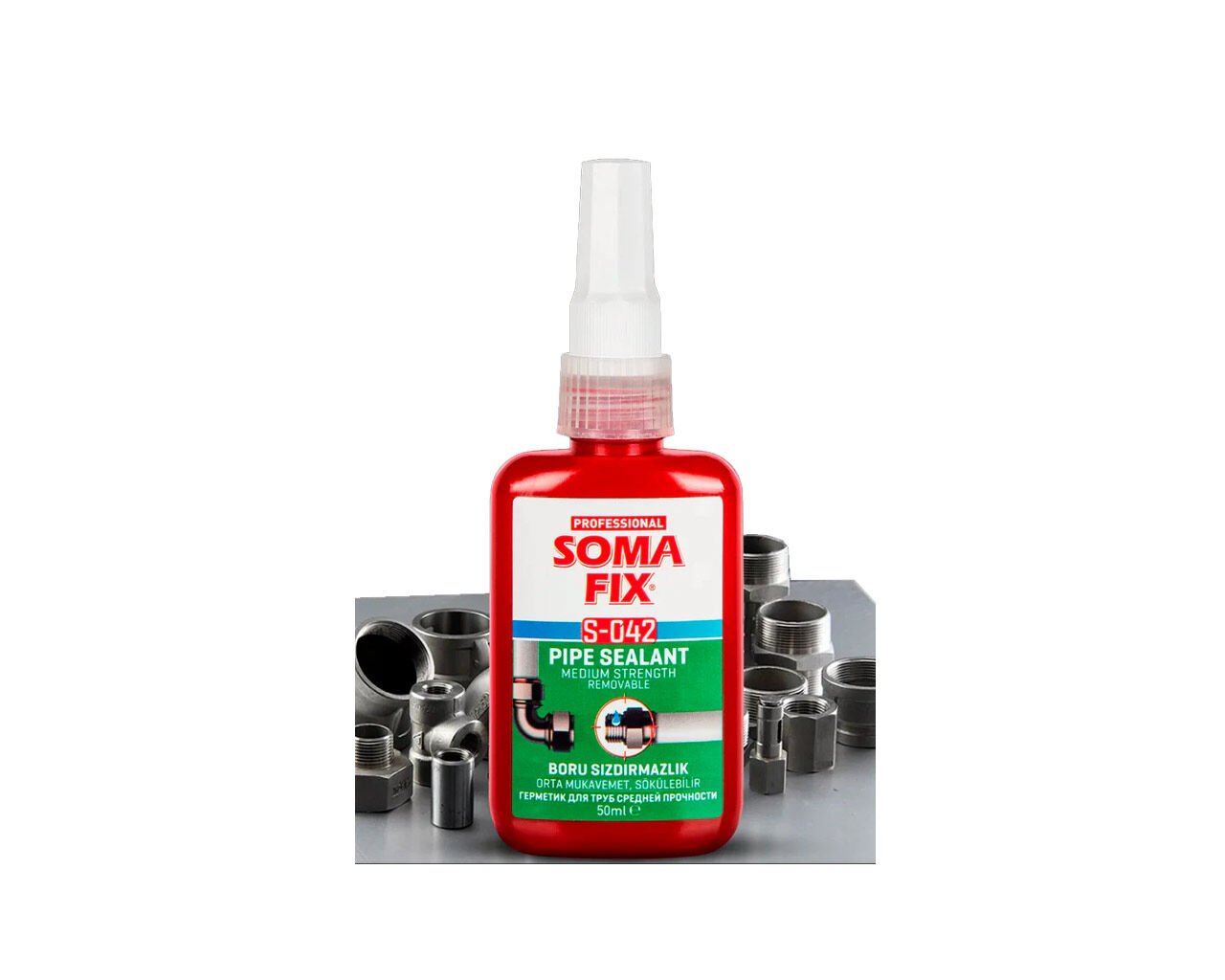SOMAFİX S042 Boru Sızdırmazlık Orta Mukavemet 50gr Mavi