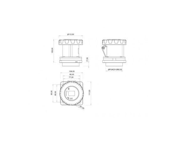 BC1-4504-7413 CEE Norm Makine Priz 4X63A