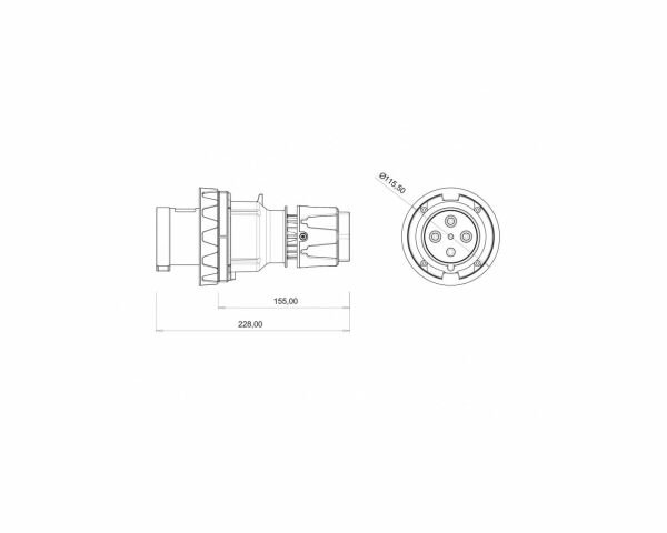 BC1-4504-7011 CEE Norm Düz Fiş 4X63A