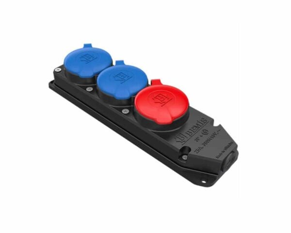 BK6-2504-4613 Trifaze 3'lü Duvar Priz 1 Trifaze 2 Monofaze
