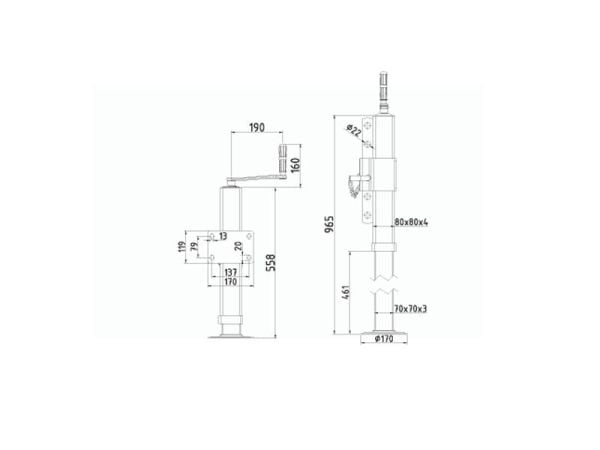 AYARLI RÖMORK KRİKOSU  80'LİK 80X80