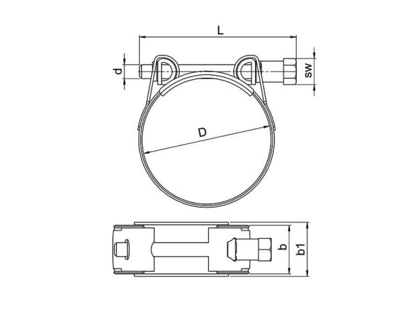 Ağır Tip Hortum Kelepçesi 59-63 mm
