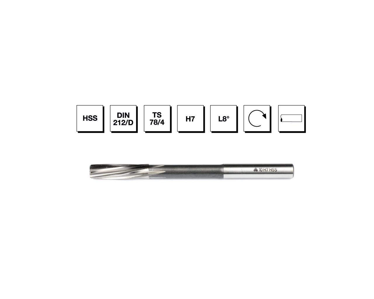 HSS DIN 212 Silindirik Saplı Makina Raybası 8 mm