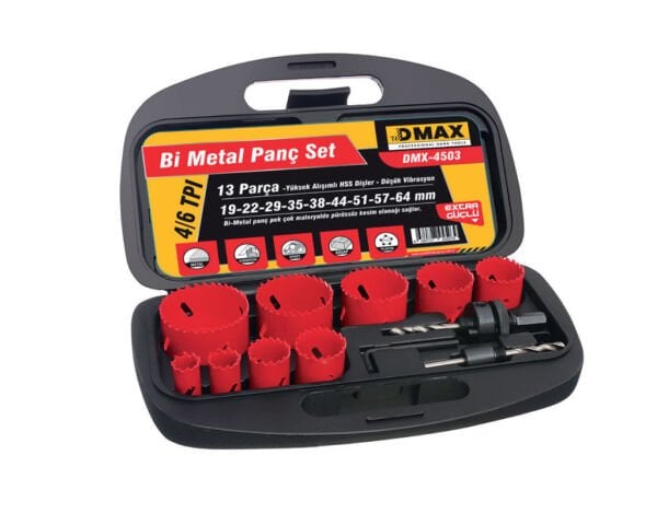 Bimetal Panç Delik Testere Seti 13 Parça DMX4503
