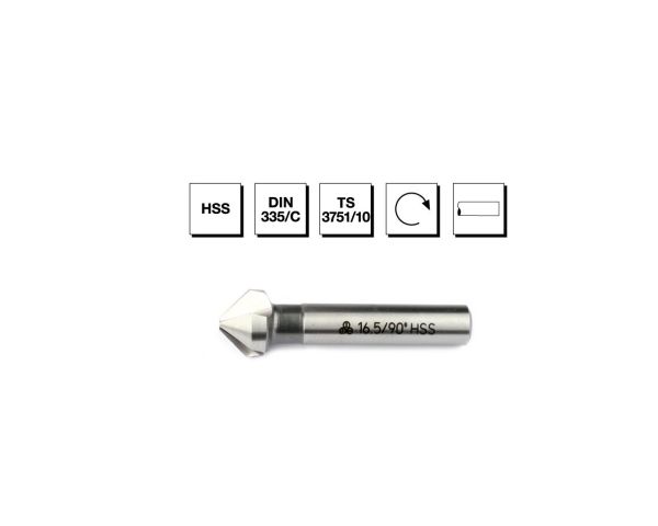HSS DIN 335/C 3 Ağızlı Silindirik Saplı Havşa Freze 8.3 mm