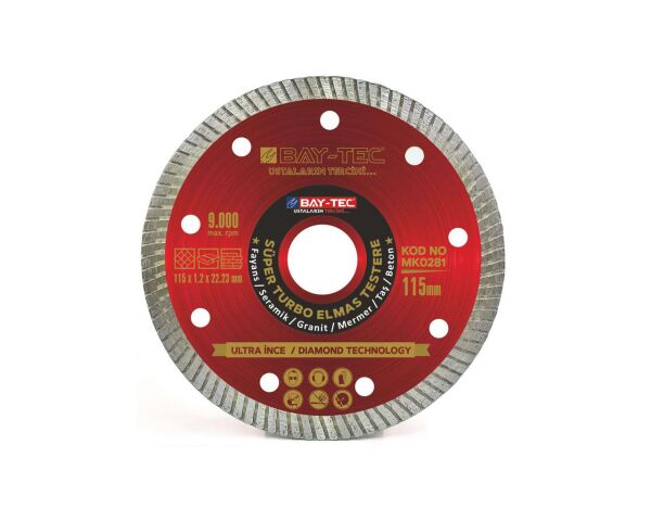 Süper Turbo İnce Elmas Testere 115 mm MK0281