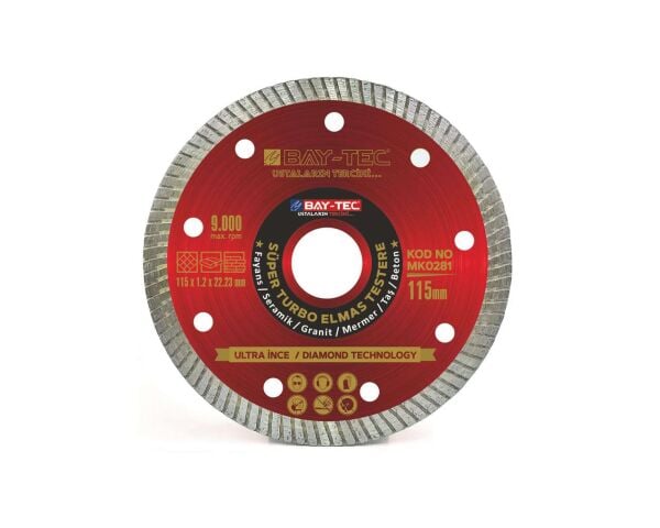 Süper Turbo İnce Elmas Testere 115 mm MK0281