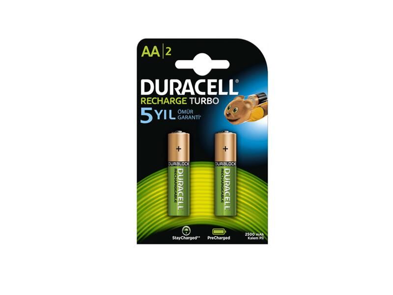 Duracell 2500 mAh Şarj Edilebilir AA Kalem Pil 2'li Paket