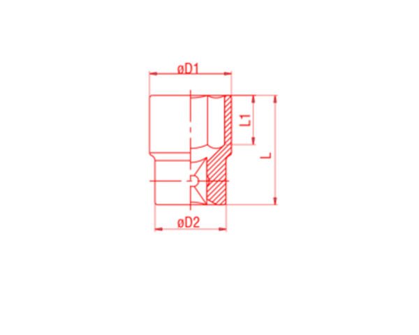 1107 1/4” 6 mm Altı Köşe Lokma Anahtar