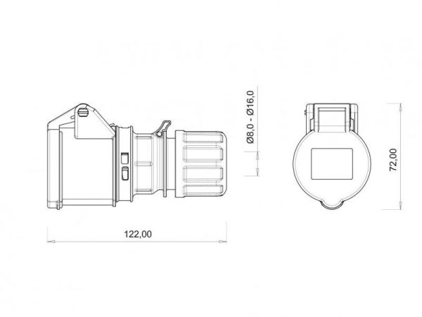 CEE Norm Uzatma Priz BC1-1403-2312