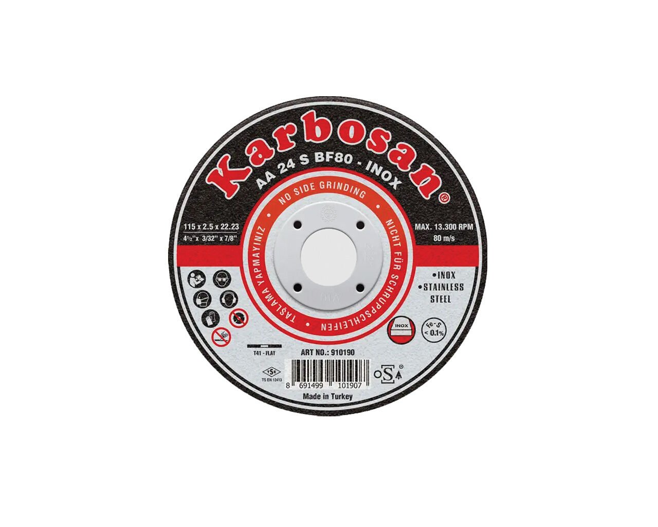 KARBOSAN 230x1.9x22 İnox İnce Kesme Diski